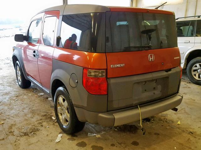 5J6YH185X3L020707 - 2003 HONDA ELEMENT EX ORANGE photo 3