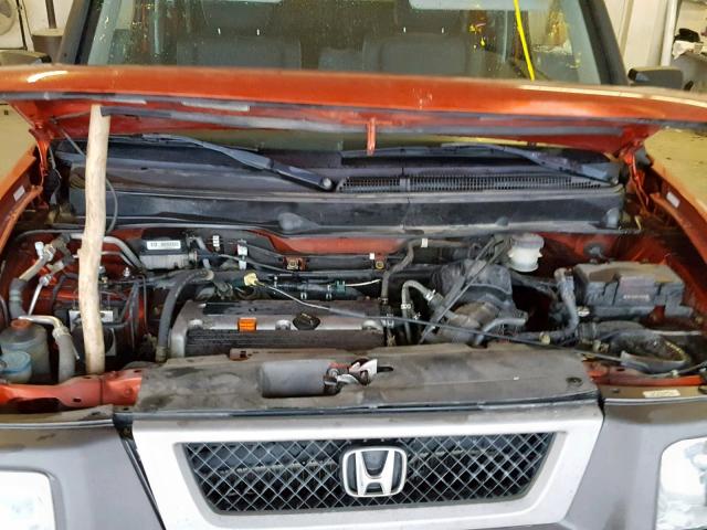 5J6YH185X3L020707 - 2003 HONDA ELEMENT EX ORANGE photo 7