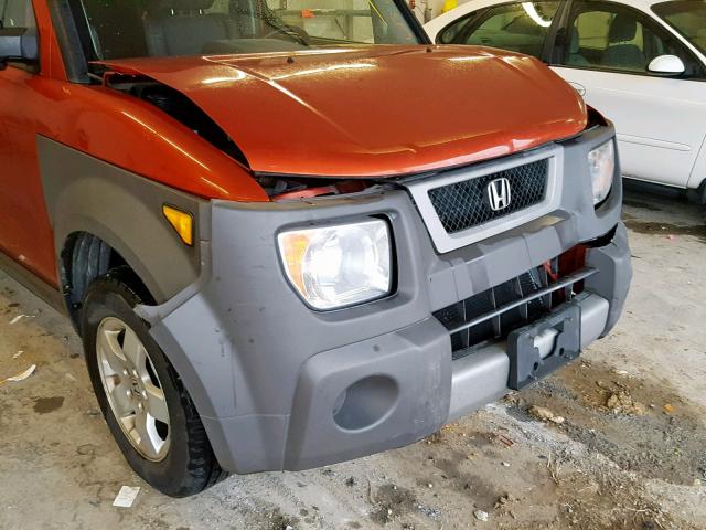 5J6YH185X3L020707 - 2003 HONDA ELEMENT EX ORANGE photo 9