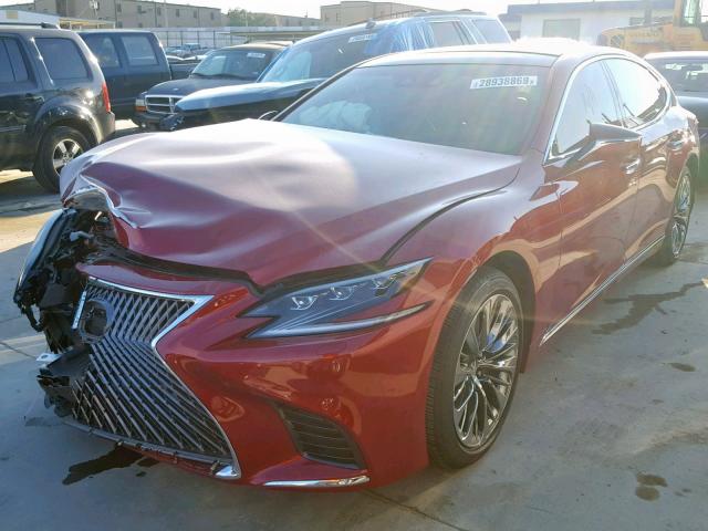 JTHB5LFF6J5004967 - 2018 LEXUS LS 500 RED photo 2