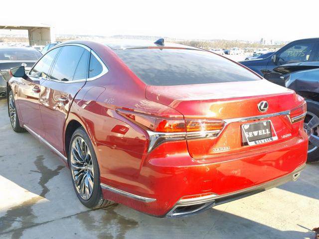 JTHB5LFF6J5004967 - 2018 LEXUS LS 500 RED photo 3