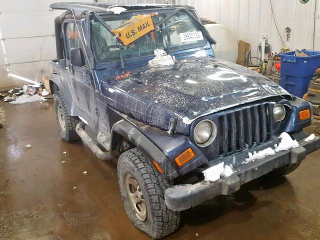 1J4F449S45P342215 - 2005 JEEP WRANGLER / BLUE photo 1