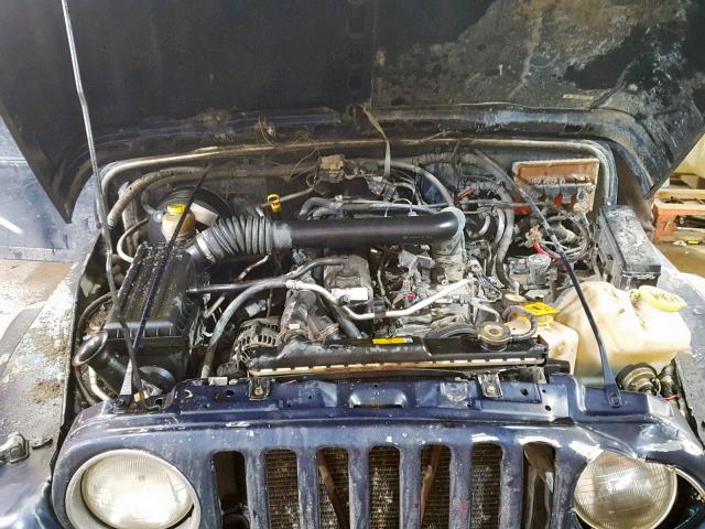 1J4F449S45P342215 - 2005 JEEP WRANGLER / BLUE photo 7