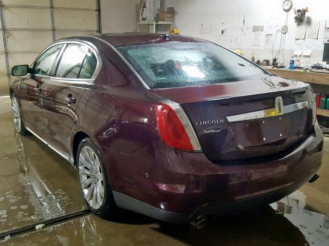 1LNHL9ER0BG609133 - 2011 LINCOLN MKS PURPLE photo 3