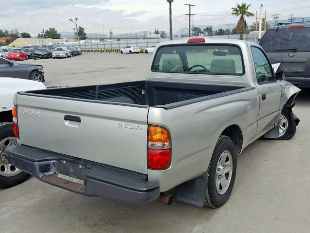 5TENL42N14Z368710 - 2004 TOYOTA TACOMA SILVER photo 4