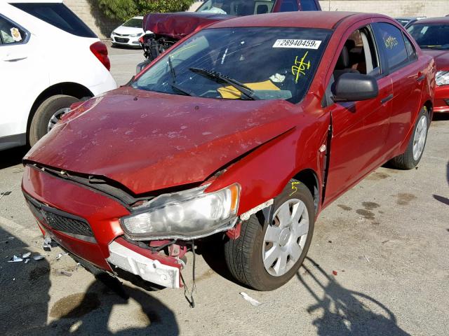 JA3AU16U29U021462 - 2009 MITSUBISHI LANCER DE RED photo 2