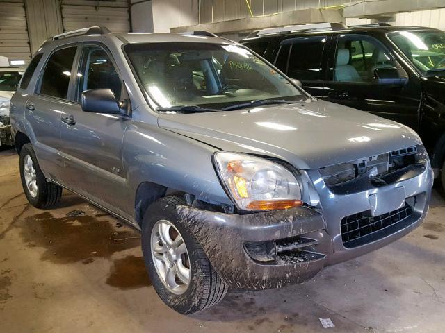 KNDJE723287464447 - 2008 KIA SPORTAGE E GRAY photo 1