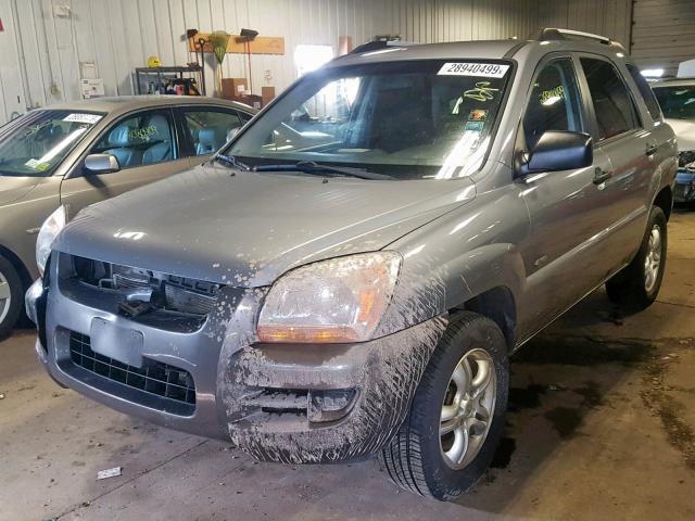 KNDJE723287464447 - 2008 KIA SPORTAGE E GRAY photo 2