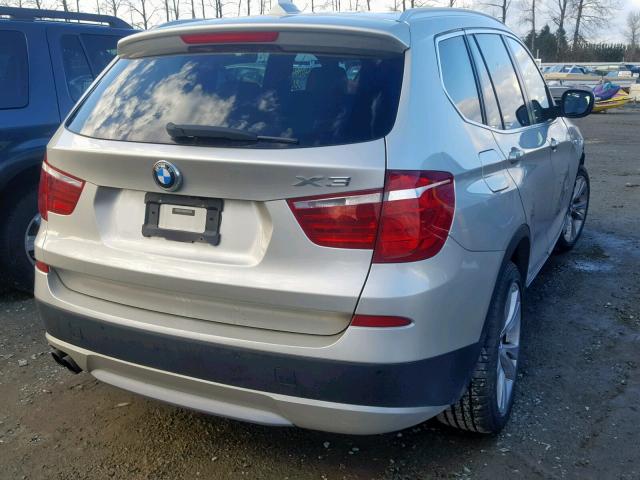 5UXWX7C54CL736639 - 2012 BMW X3 XDRIVE3 TAN photo 4