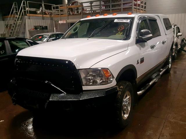 3D7UT2HL6AG106748 - 2010 DODGE RAM 2500 WHITE photo 2