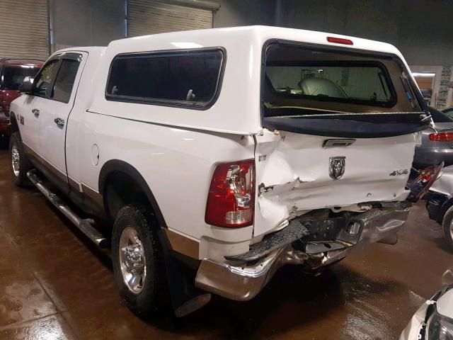 3D7UT2HL6AG106748 - 2010 DODGE RAM 2500 WHITE photo 3