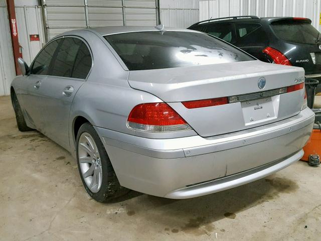 WBAGL63462DP58344 - 2002 BMW 745 I SILVER photo 3