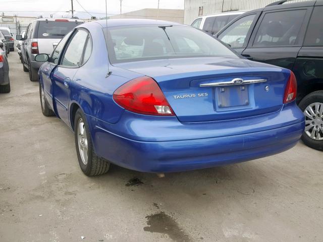 1FAFP55U23A142241 - 2003 FORD TAURUS SES BLUE photo 3