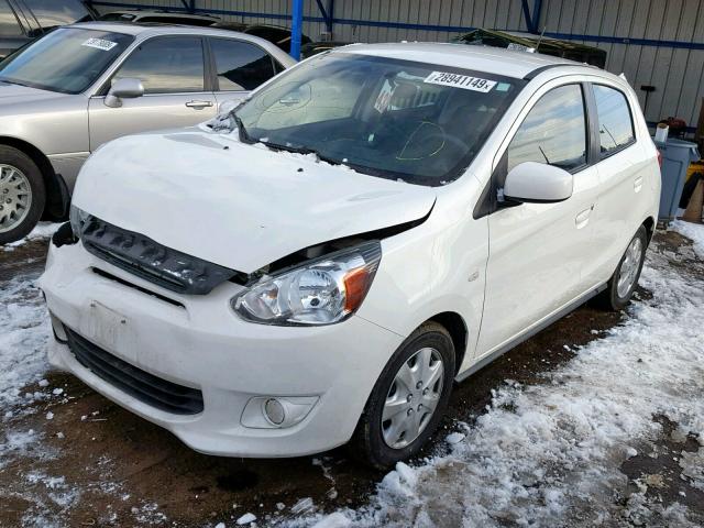 ML32A3HJ7FH039525 - 2015 MITSUBISHI MIRAGE DE WHITE photo 2