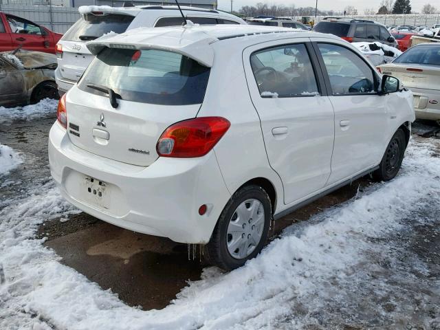 ML32A3HJ7FH039525 - 2015 MITSUBISHI MIRAGE DE WHITE photo 4