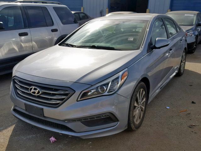 5NPE34AF2FH045928 - 2015 HYUNDAI SONATA SPO GRAY photo 2