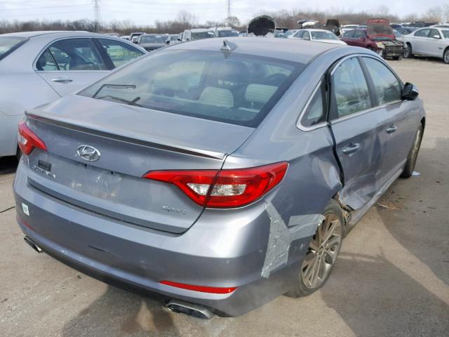 5NPE34AF2FH045928 - 2015 HYUNDAI SONATA SPO GRAY photo 4