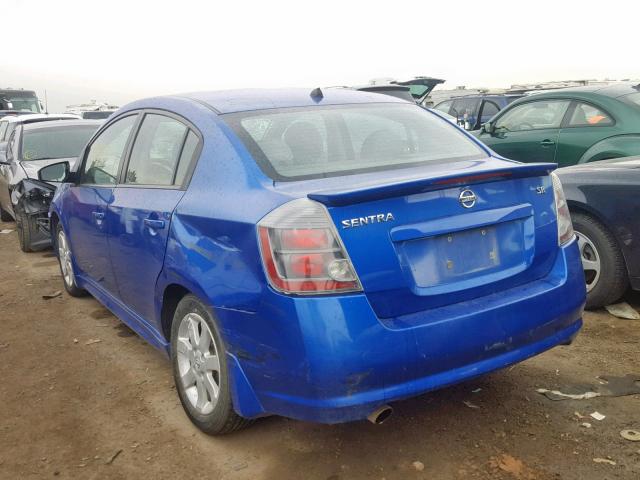 3N1AB6AP6BL615769 - 2011 NISSAN SENTRA 2.0 BLUE photo 3