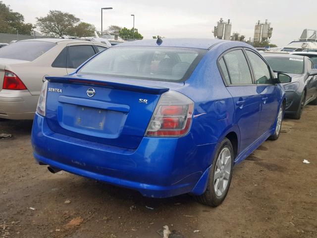 3N1AB6AP6BL615769 - 2011 NISSAN SENTRA 2.0 BLUE photo 4