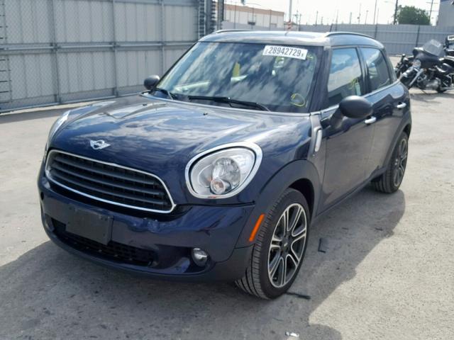 WMWZB3C57EWR40338 - 2014 MINI COOPER COU BLUE photo 2