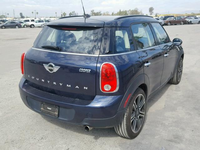 WMWZB3C57EWR40338 - 2014 MINI COOPER COU BLUE photo 4