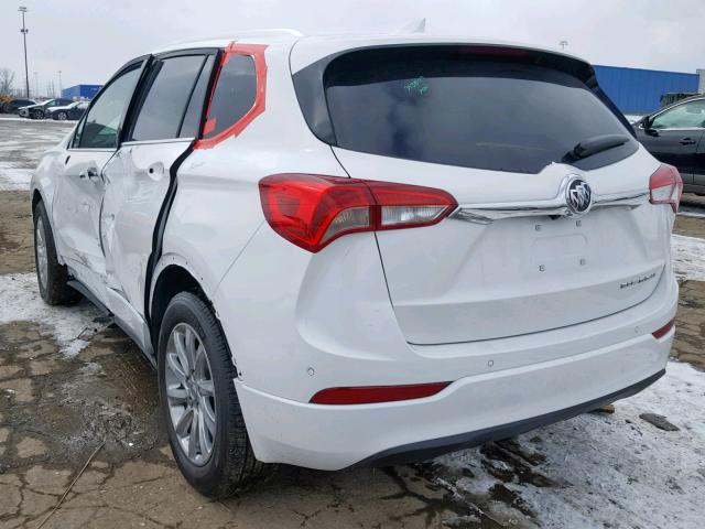 LRBFXCSAXKD005584 - 2019 BUICK ENVISION E WHITE photo 3