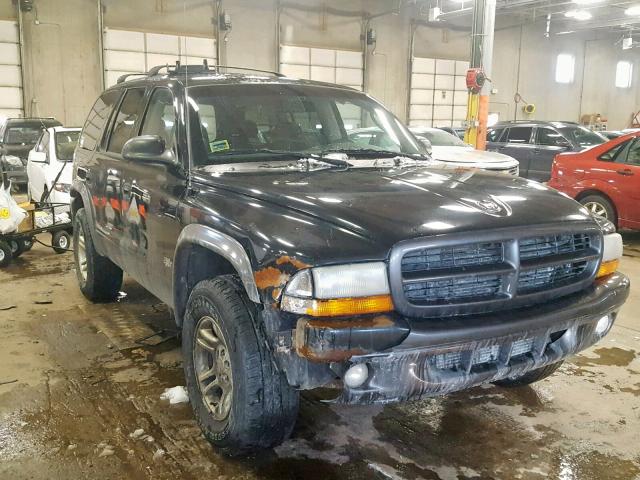 1B4HS38N42F207034 - 2002 DODGE DURANGO SP BLACK photo 1