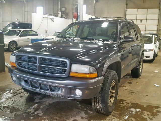 1B4HS38N42F207034 - 2002 DODGE DURANGO SP BLACK photo 2