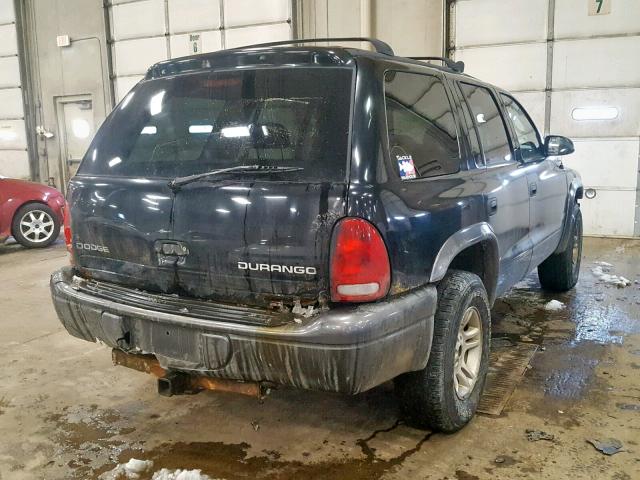 1B4HS38N42F207034 - 2002 DODGE DURANGO SP BLACK photo 4