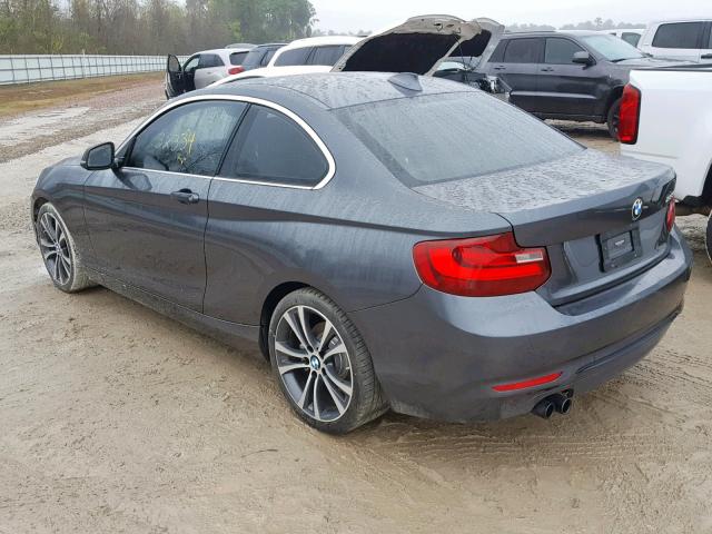 WBA1F5C57FV257642 - 2015 BMW 228 I GRAY photo 3