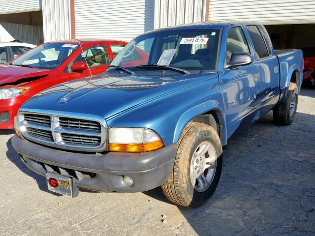 1D7HL38K34S685063 - 2004 DODGE DAKOTA QUA BLUE photo 2