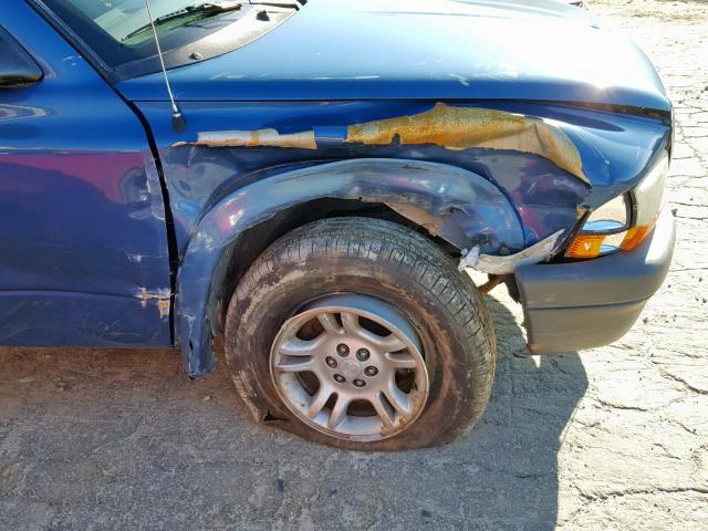 1D7HL38K34S685063 - 2004 DODGE DAKOTA QUA BLUE photo 9