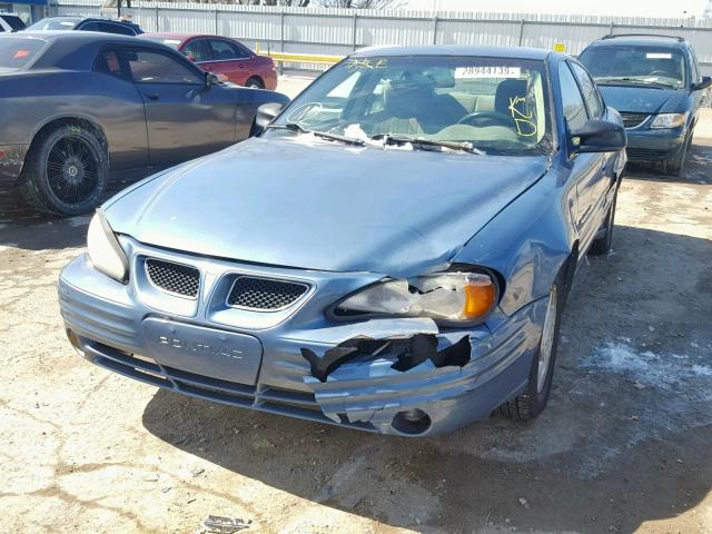 1G2NE52T1XC538439 - 1999 PONTIAC GRAND AM S BLUE photo 2