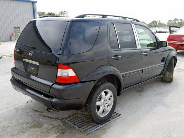 4JGAB75E12A360589 - 2002 MERCEDES-BENZ ML 500 BLACK photo 4