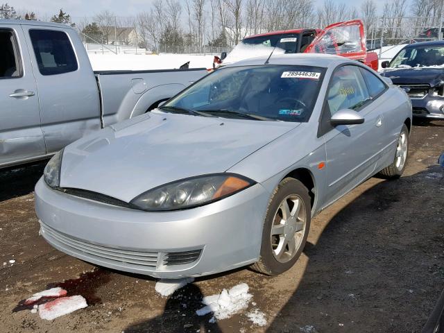 1ZWFT61L0Y5601395 - 2000 MERCURY COUGAR V6 SILVER photo 2