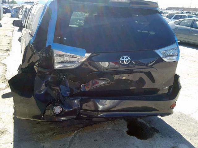 5TDXK3DC4ES419598 - 2014 TOYOTA SIENNA SPO BLACK photo 9