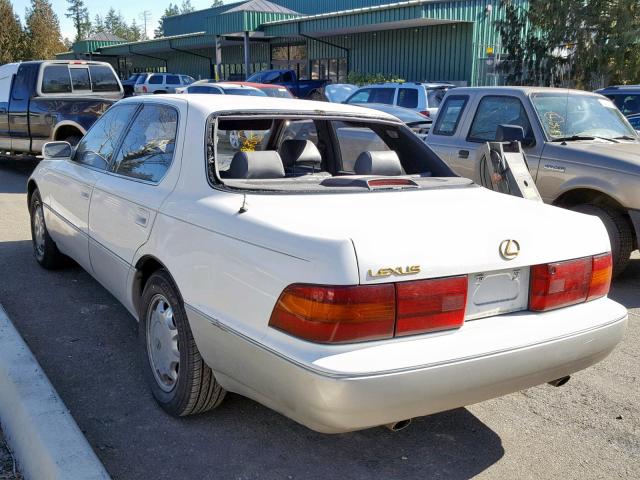 JT8UF11E7R0214625 - 1994 LEXUS LS 400 WHITE photo 3