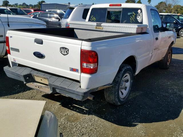 1FTYR10DX7PA17715 - 2007 FORD RANGER WHITE photo 4