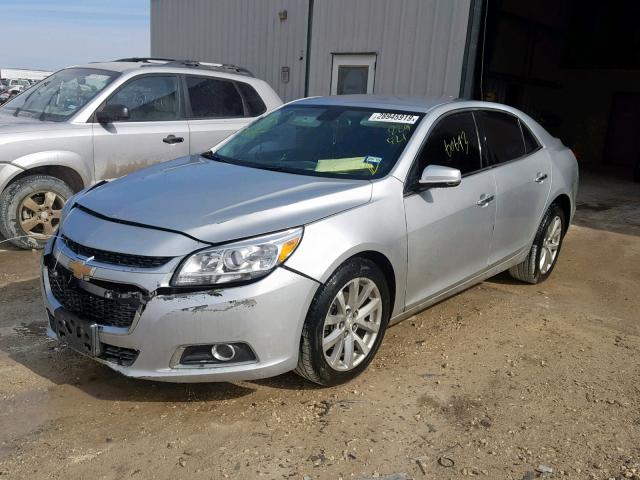 1G11H5SL7EF229421 - 2014 CHEVROLET MALIBU LTZ SILVER photo 2