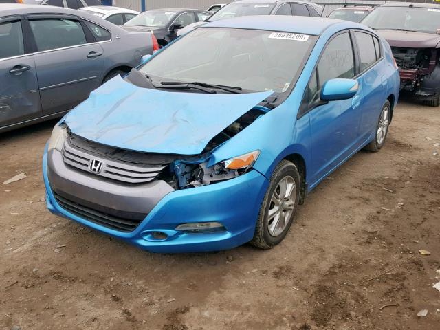 JHMZE2H72AS003301 - 2010 HONDA INSIGHT EX BLUE photo 2