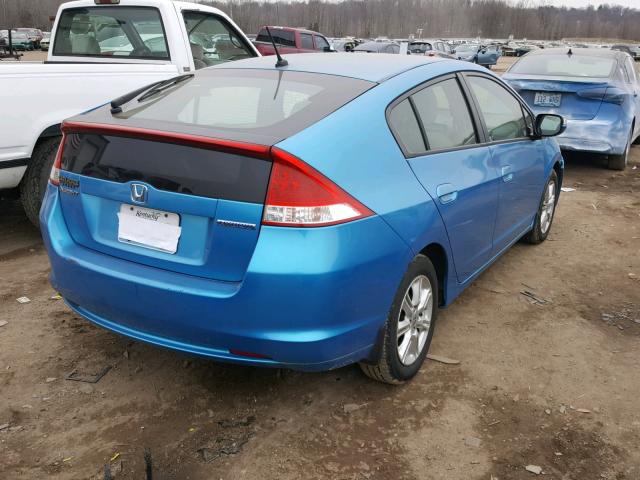 JHMZE2H72AS003301 - 2010 HONDA INSIGHT EX BLUE photo 4