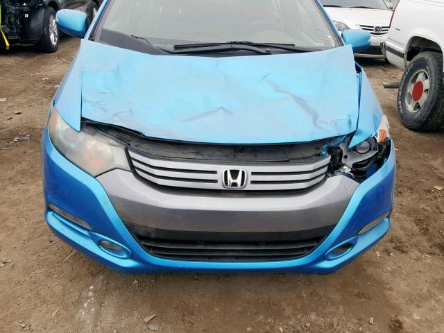 JHMZE2H72AS003301 - 2010 HONDA INSIGHT EX BLUE photo 9