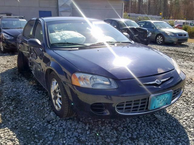 1C3EL46U41N522458 - 2001 CHRYSLER SEBRING LX BLUE photo 1