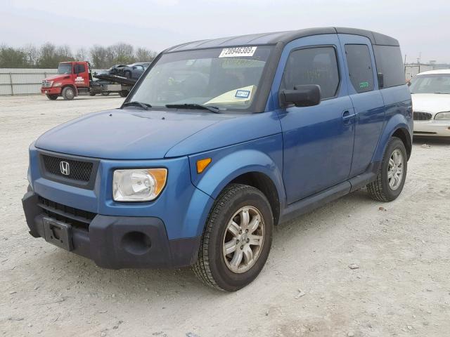 5J6YH18706L008037 - 2006 HONDA ELEMENT EX BLUE photo 2