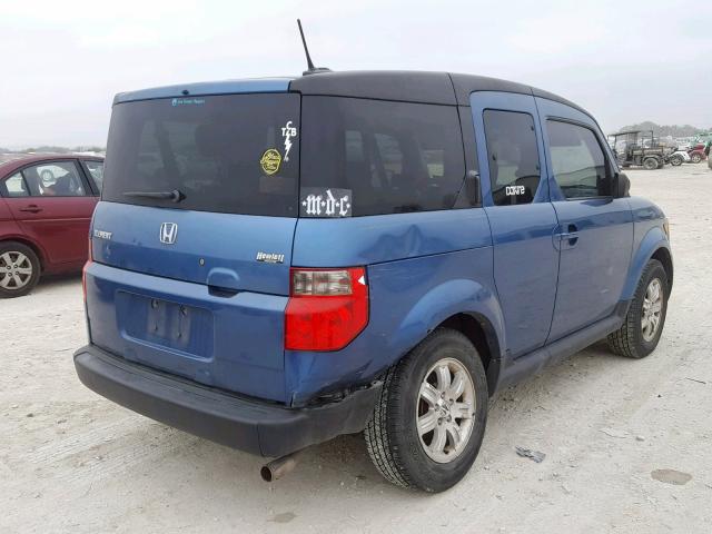 5J6YH18706L008037 - 2006 HONDA ELEMENT EX BLUE photo 4