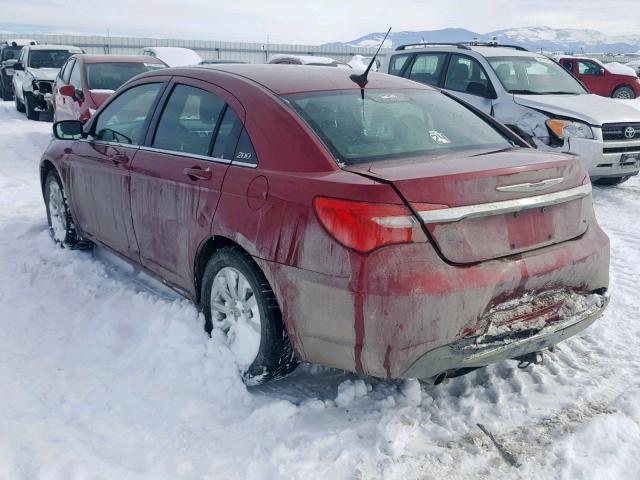 1C3BC1FG1BN527212 - 2011 CHRYSLER 200 TOURIN MAROON photo 3