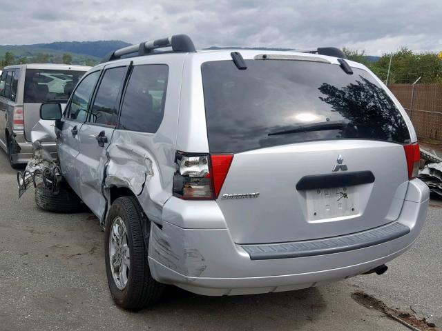 4A4MN21S37E074758 - 2007 MITSUBISHI ENDEAVOR L SILVER photo 3