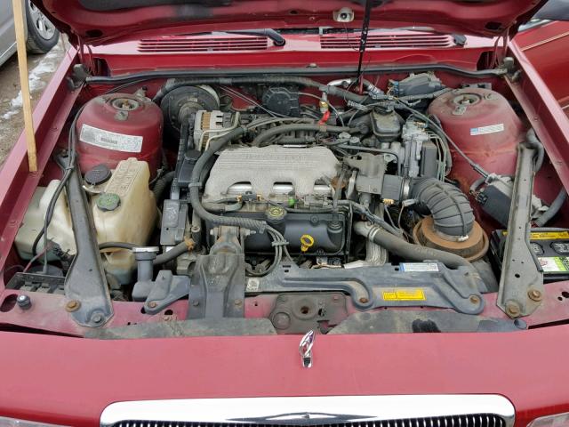 1G4AG55M2S6482331 - 1995 BUICK CENTURY SP MAROON photo 7