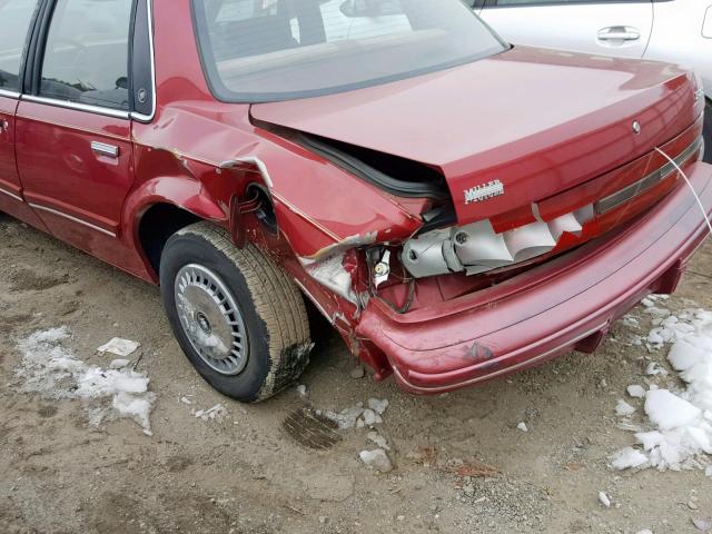 1G4AG55M2S6482331 - 1995 BUICK CENTURY SP MAROON photo 9