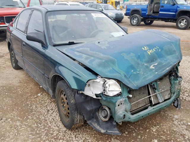 JHMEJ6628YS004634 - 2000 HONDA CIVIC DX GREEN photo 1